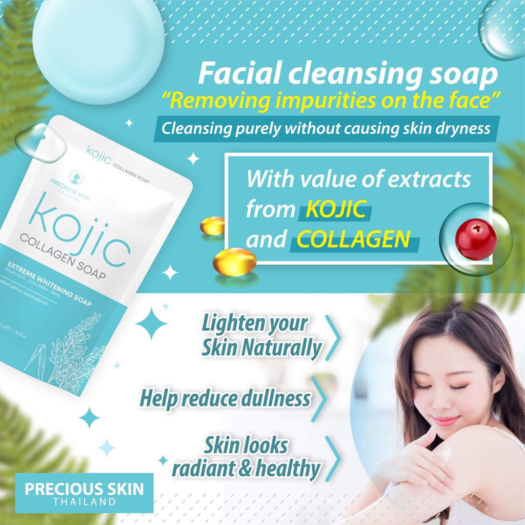 Xà Phòng Trắng Da Kojic Collagen Soap 60gram Thái Lan (mặt và body) | BigBuy360 - bigbuy360.vn