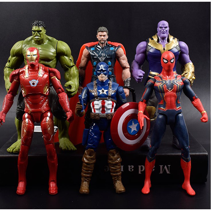 Đồ Chơi Siêu Nhân Mô Hình Avenger Marvel Cho Bé Trai : Người Sắt, Đội Trưởng Mỹ, Thần Sấm, Khổng Lồ Xanh, Người Kiến