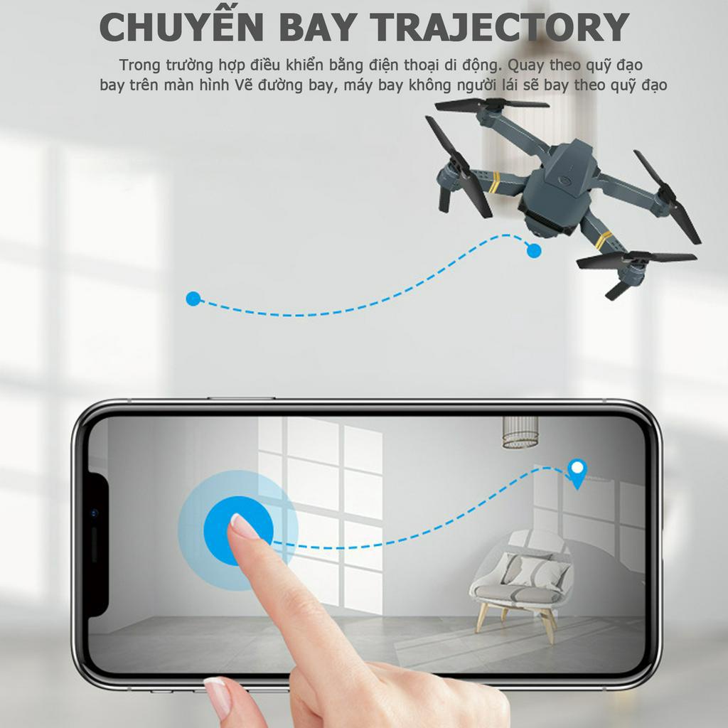 Flycam E58 , camera 4K , điều khiển từ xa quay phim, kết nối wifi có tay cầm điều khiển Nhỏ và di động Có thể gập lại, dễ dàng mang theo