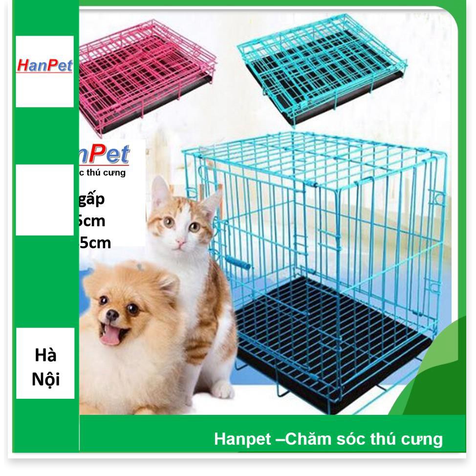 Chuồng Lồng/cũi chó mèo nhỏ dưới 5kg (50x35x40cm) loại sd45 nan mỏng