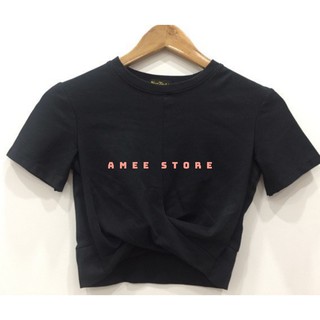 Áo Croptop Xoắn Eo Cotton Hàng Đẹp