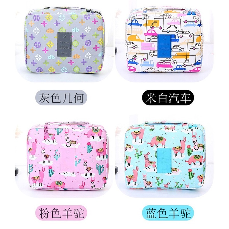Túi Đựng Mỹ Phẩm Du Lịch In Họa Tiết Xinh Xắn Tiện Dụng