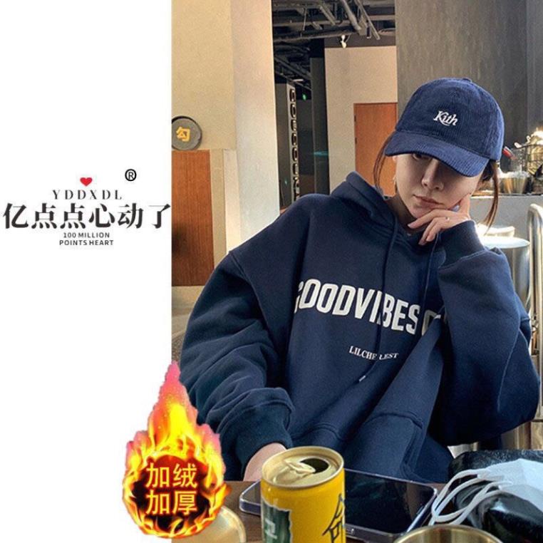 Áo Hoodie Nam Nữ, Áo Sweater Nỉ Form Rộng Unisex Chất Nỉ Ngoại Siêu Dày Dặn In Chữ GOODVIBES❤️