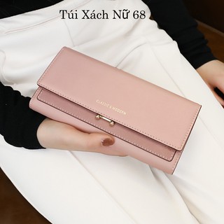 Ví Nữ Dài Cầm Tay Đựng Tiền Thẻ Chất Da PU Mềm Mịn Bền Đẹp Phong Cách Hàn Quốc