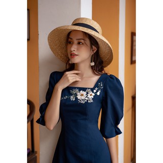 OLV - Đầm Blue Daisy Embro
