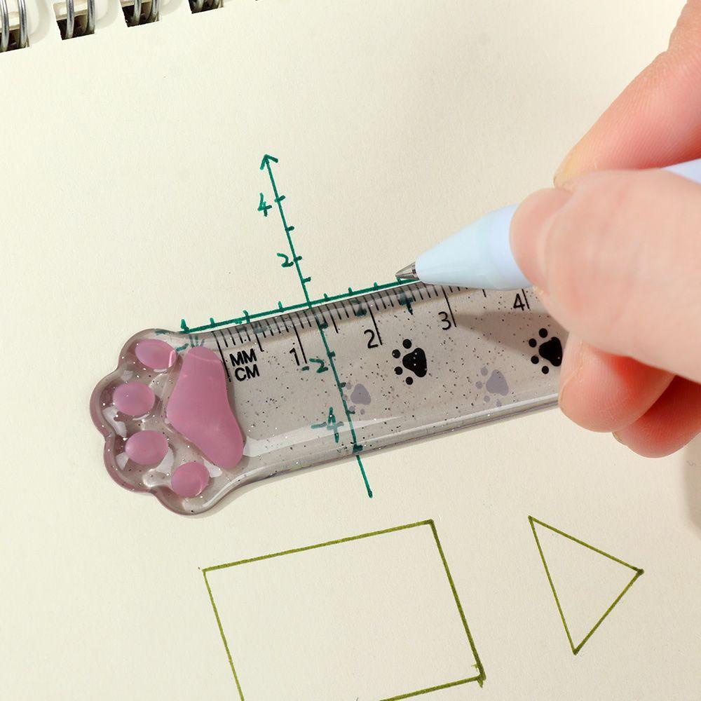 Thước Hình Móng Vuốt Mèo Sáng Tạo Đa Năng Cho Học Sinh 1