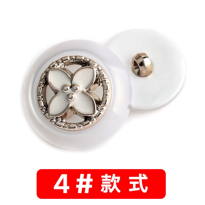 Nút gắn quần áo dáng tròn đính ngọc trai nhân tạo xinh xắn
