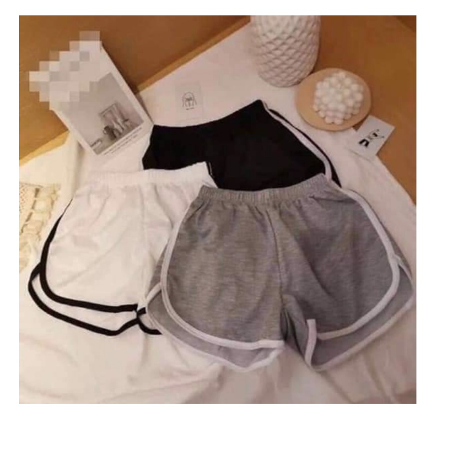 Quần Short Viền Đùi  thể thao dáng ngắn năng động trẻ trung màu đen Ulzzang hot | BigBuy360 - bigbuy360.vn