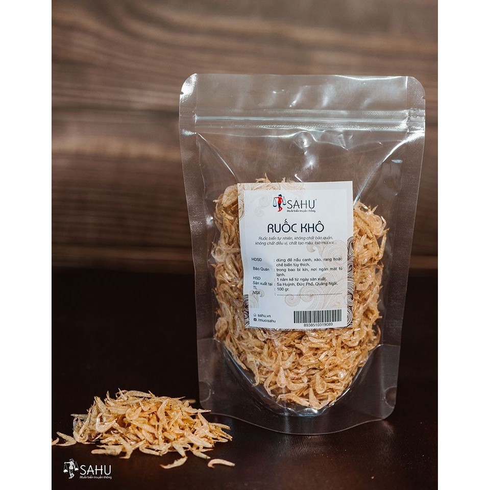Ruốc Tép Khô Sahu (Túi 100g)