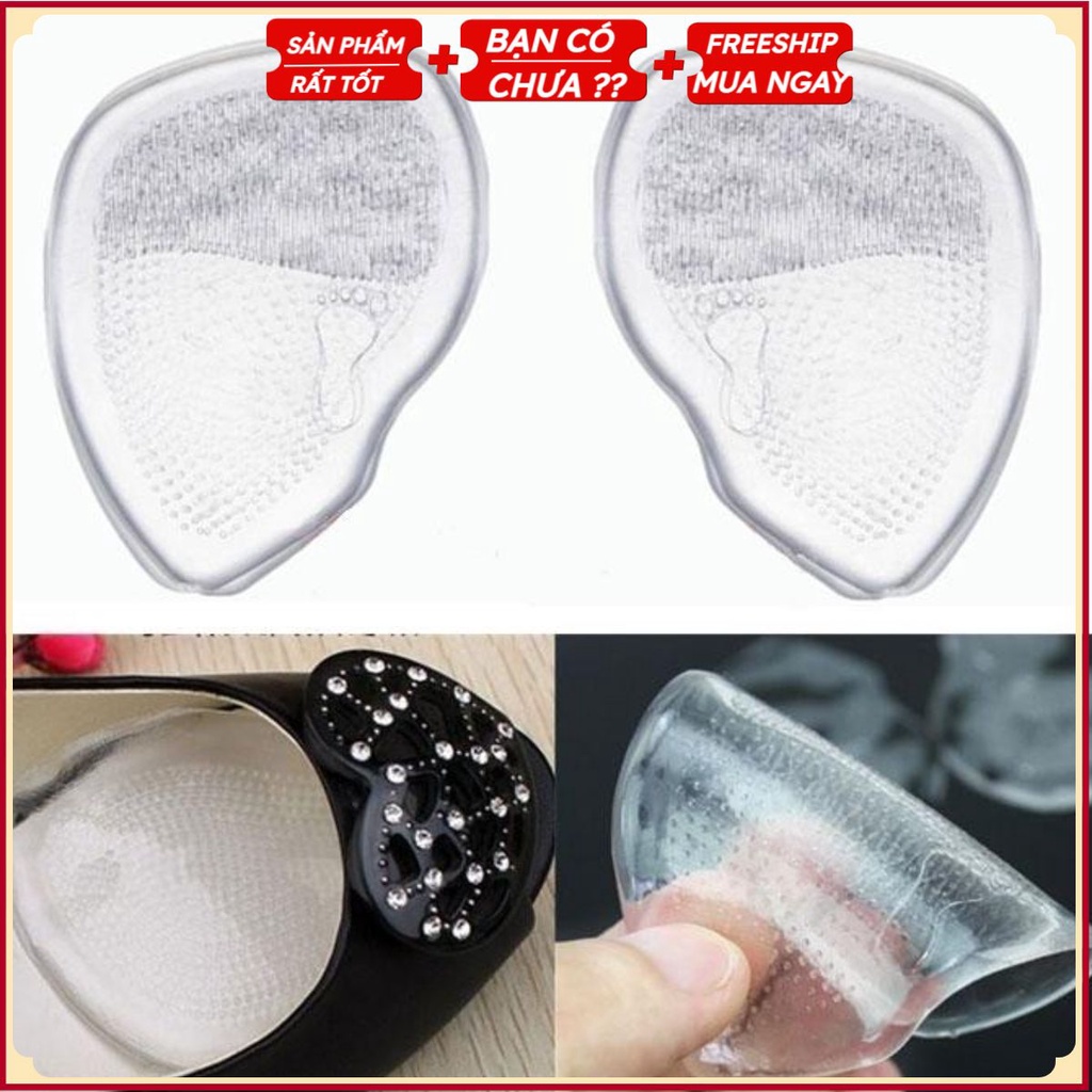 04 Lót Đế Giày Silicon Massage - Lót Giày Êm, Bảo Vệ Gót, Gan Và Mu Bàn Chân, Cải Thiện Giày Hơi Rộng