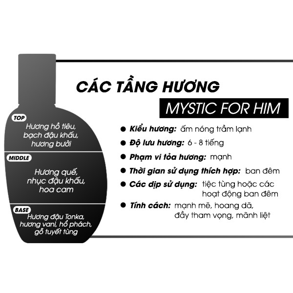 Nước hoa nam LAURA ANNE Mystic For Him chính hãng 50ml | BigBuy360 - bigbuy360.vn