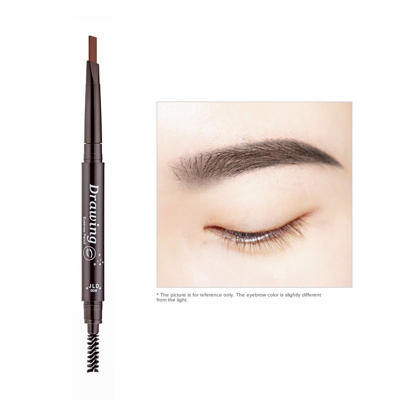 Bút Chì Kẻ Lông Mày Hai Đầu Xoay Tự Động Chống Nước Chống Mồ Hôi Không Lem Có Đầu Cọ Chải