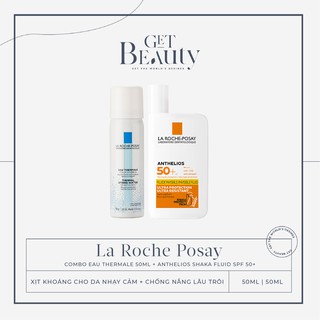 COMBO kem chống nắng dạng sữa lỏng nhẹ không nhờn rít La Roche-Posay Anthelios Shaka Fluid SPF 50+ 50ml + Xịt khoáng 50m