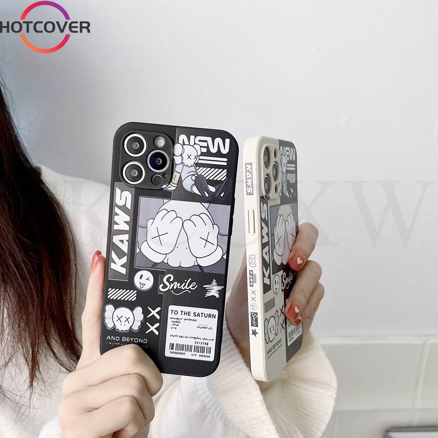 Ốp Điện Thoại Mềm Chống Sốc Hình Kaws Cho iPhone 5 5S SE 6 6S 7 8 Plus XS Max XR X 11 12 13 Pro Max 12 13