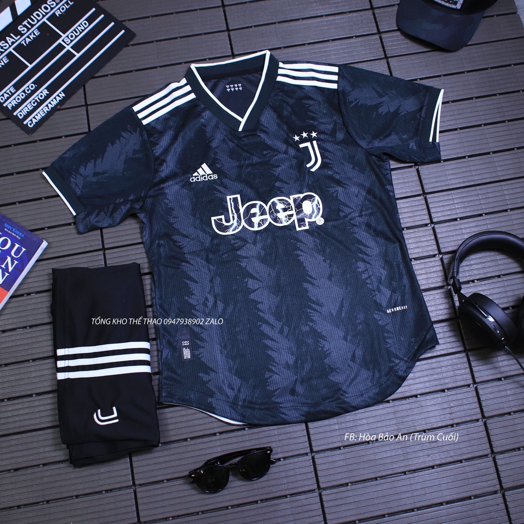 Bộ quần áo đá banh CLB Juventus màu đen mùa 2022/2023 hàng cao cấp Thailand