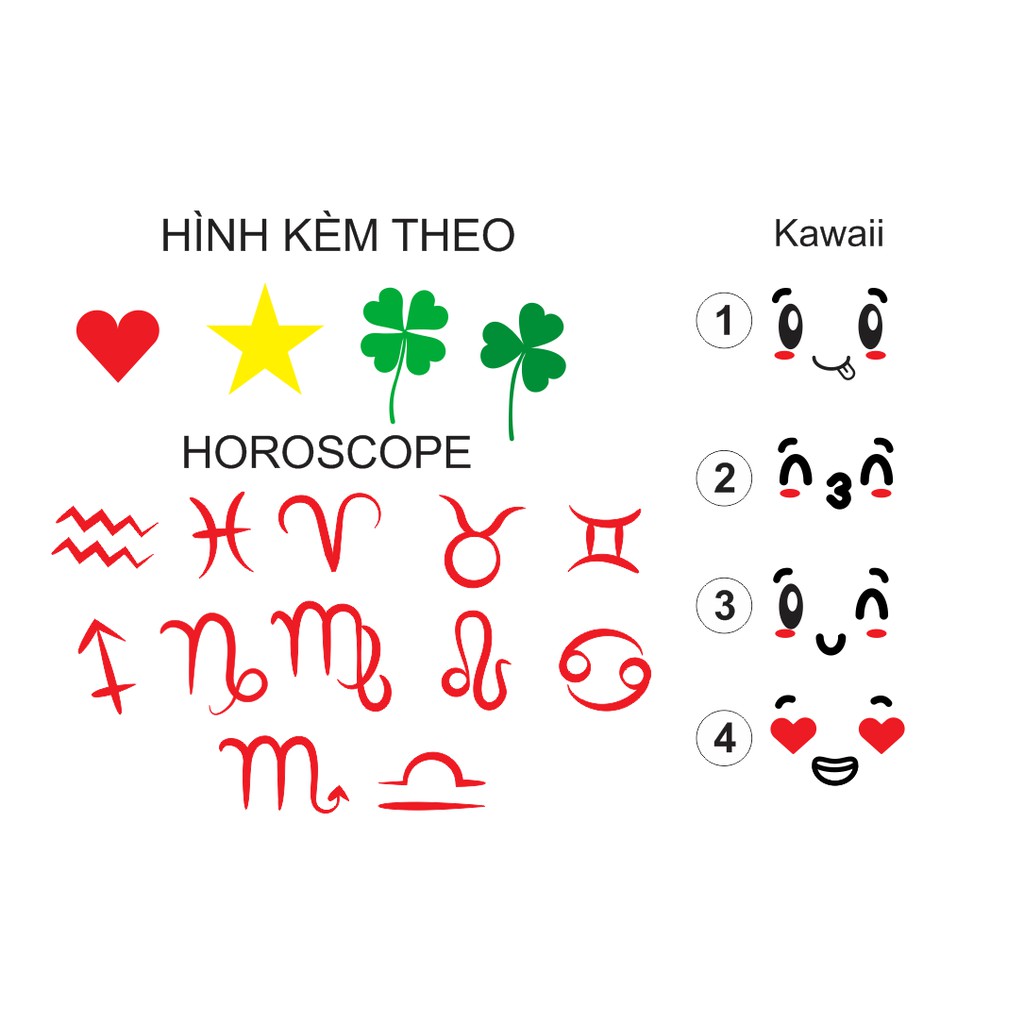 Sticker chữ ký 7 màu theo yêu cầu