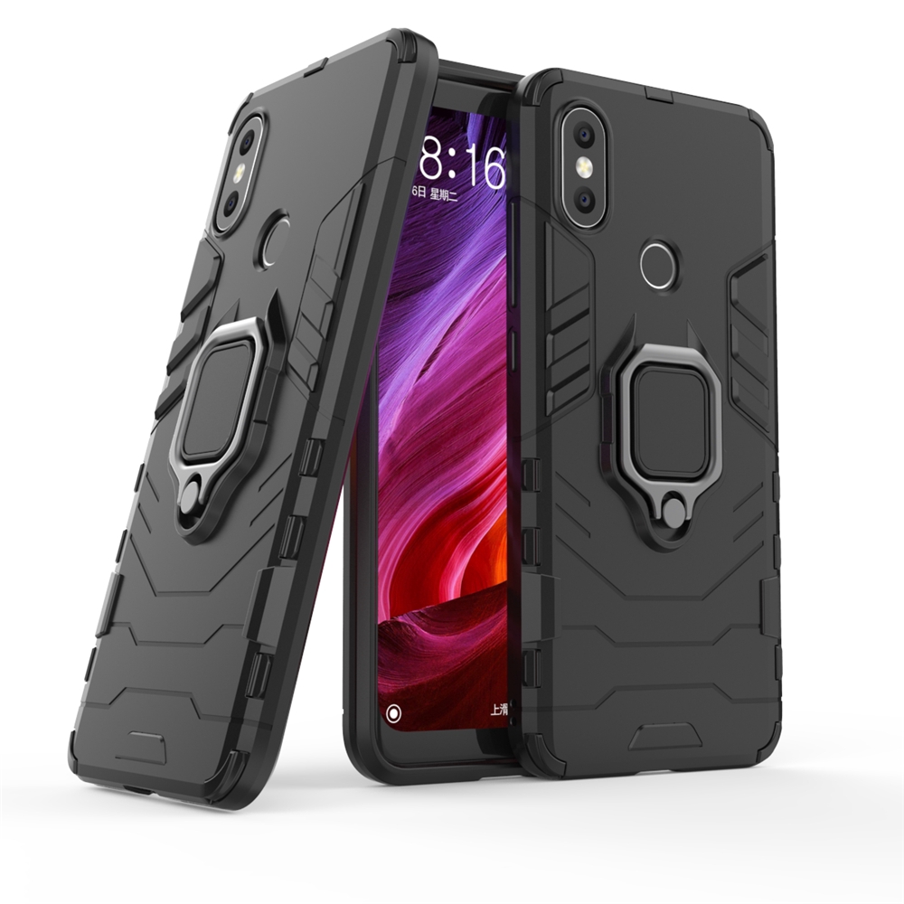 Xiaomi Mi 6X / 5X / Mi A1/ A2 Silicone + PC Hard Case Magnetic Ring Back Cover