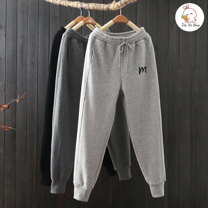 Quần jogger nữ tập yoga gym bigsize ống rộng cạp cao thể thao unisex vải da cá dày dặn  phong cách 60