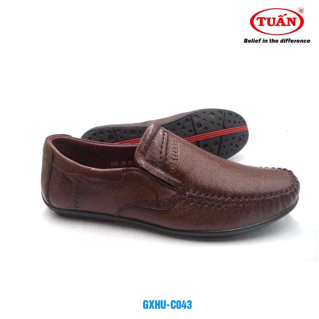Giày da nam giày lười nam da bò thương hiệu Tuấn GXHU-043