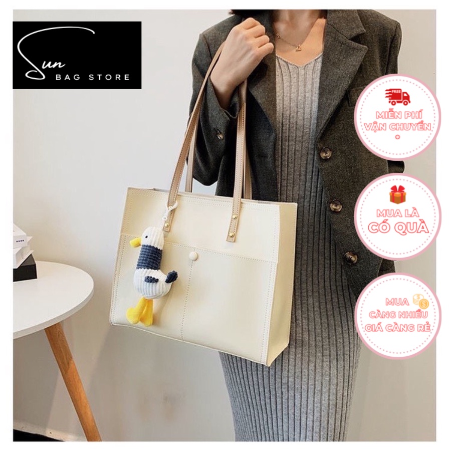 Túi Tote công sở nữ đeo chéo, túi đi chơi, đi học, da cao cấp size 32cm SB173