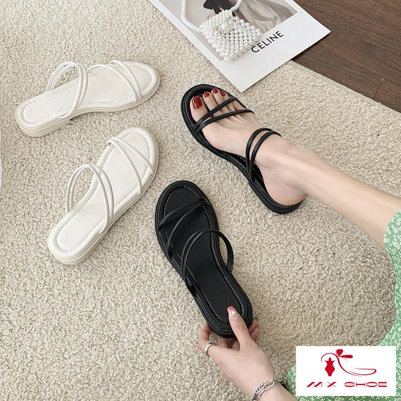 Giày Sandal Đế Bằng Phong Cách Cổ Tích Thời Trang Mùa Hè Dễ Phối Đồ Dành Cho Nữ 2022