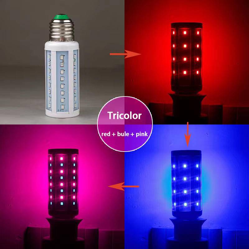 Bóng Đèn LED Bắp Ngô E27 12W 7 Màu AC 220V Trang Trí Đa Dụng