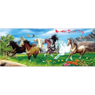 Tranh đính đá ngựa Mã Đáo Thành Công. Kích thước: 120*60cm