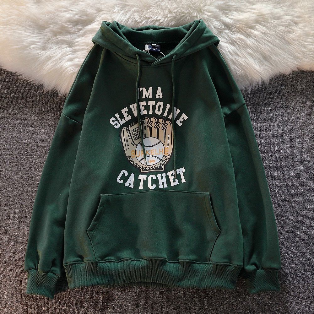 Áo Hoodie Dáng Rộng In Họa Tiết Kiểu Retro Mỹ Cá Tính Cho Nam