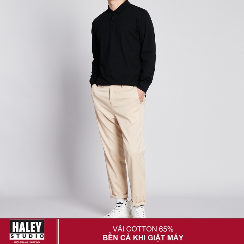 Áo Polo HALEY Nam Dài Tay Phong Cách Trẻ Trung Basic,Áo Giữ Nhệt Có Cổ Dài Tay Dáng Ôm đủ size 45-95kg chất đep cao cấp