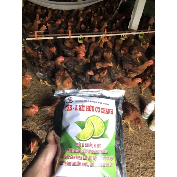 1kg TKS A Xít Hữu Cơ Chanh - thức ăn bổ sung vitamin, acid hữu cơ, thảo mộc cho gia súc, gia cầm