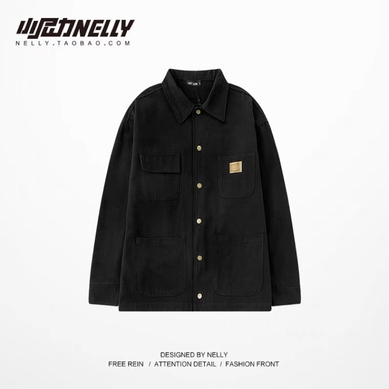 Áo sơ mi tay dài  Nelly Heybig form rộng dành cho nam và nữ 55