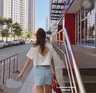 Áo crt khoét tim lưng - HS