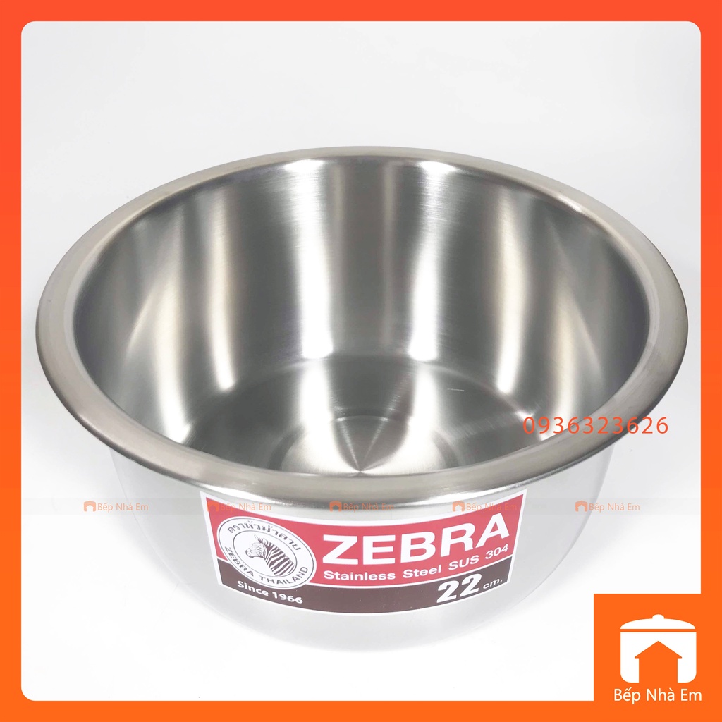 Thố ZEBRA Indian 1 Đá Inox 304 Cao Cấp Nhiều Size - Hàng Nhặp Khẩu Thái Lan