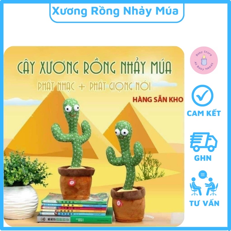 Cây Xương Rồng Nhảy Múa Vui Nhộn Hát 120 Bài Nhạc, Nhại Tiếng Kèm Sạc USB
