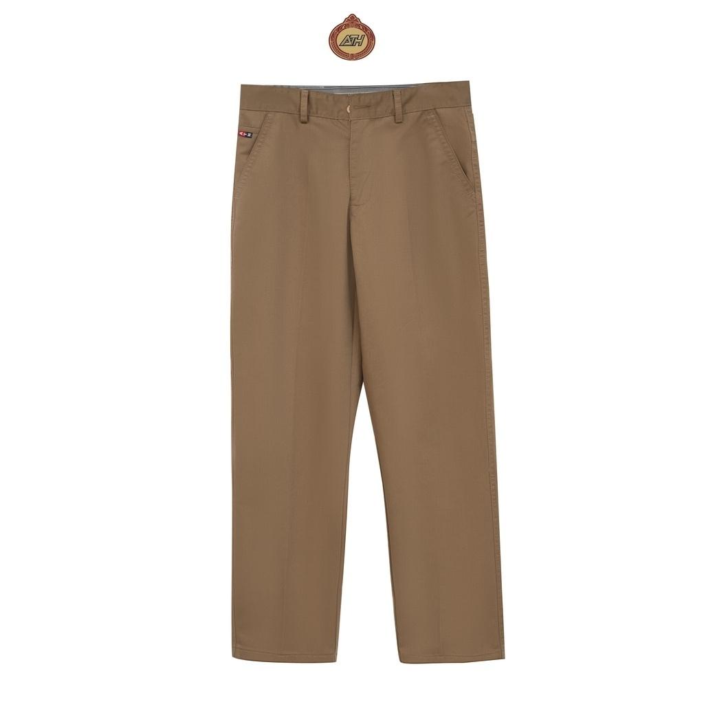 Quần  dài kaki nam trung niên ống suông vải dày cao cấp, phong cách lịch lãm, sang trọng - ATH