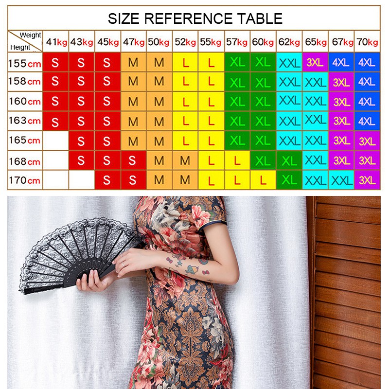 Sườn Xám Ngắn Plus Size M-4XL Thời Trang Mùa Hè Năm 2022 Cho Nữ #2