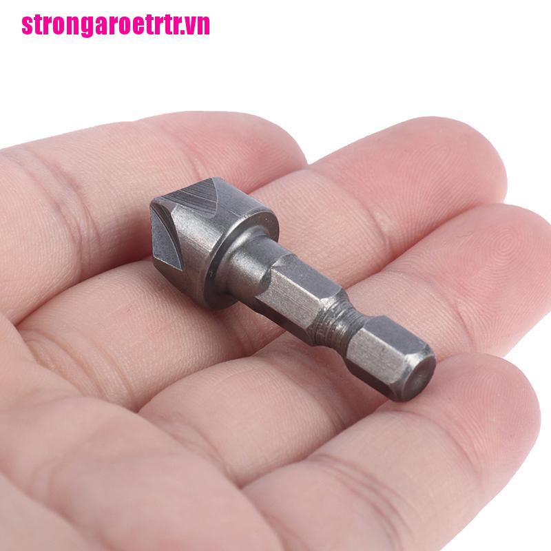 【etrtr】90° Countersink Drill Chamfer Bit 1/4" Hex Carpentry Angle Point Bevel