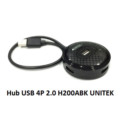 Hub USB 2.0 chia 4 cổng UNITEK H200ABK- Thiết kế hiện đại, sang trọng- Hàng chính hãng