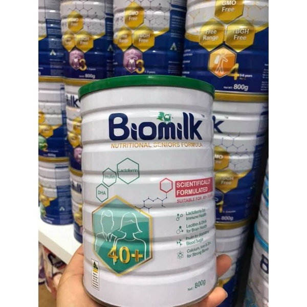 Sữa Biomilk 40+ người già của Úc lon 800g hạn 5/2023