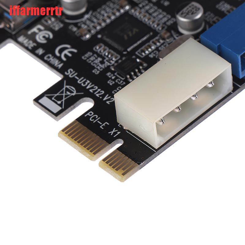 {iffarmerrtr}PCI express USB 3.0 2 ports front panel with control card adapter 4 Pin & 20 pin LKZ
