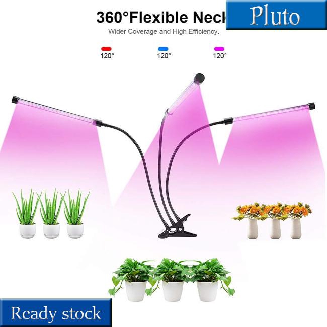 Đèn LED trồng cây USB 5V 27W có 3 đầu với dải xanh đỏ điều chỉnh được