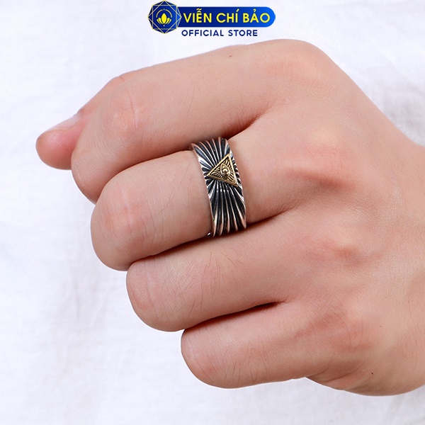 Nhẫn bạc nam Thiên Nhãn chất liệu bạc Thái 925 thời trang phụ kiện trang sức Viễn Chí Bảo N101142x