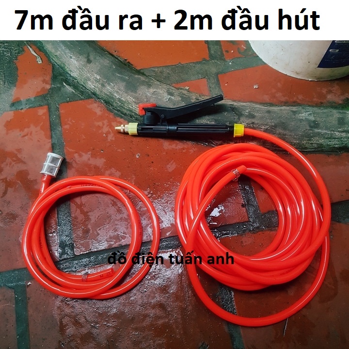 bộ dây vòi dùng cho máy rửa xe,tưới cây mini 12v - máy bơm nước mini 12v - phun sương đa năng