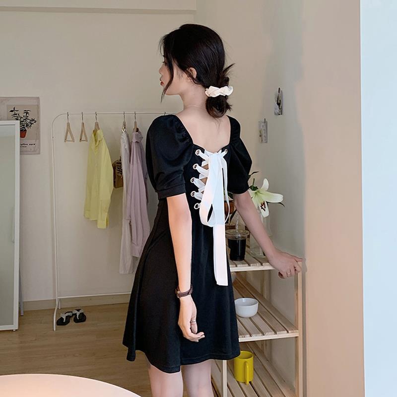 Đầm Thun Tay Ngắn Hở Lưng Thời Trang Dành Cho Nữ | BigBuy360 - bigbuy360.vn