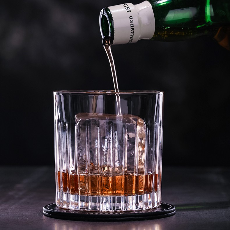 Whisky Glass - Ly Rock Cạnh Sọc- Ly Thủy Tinh