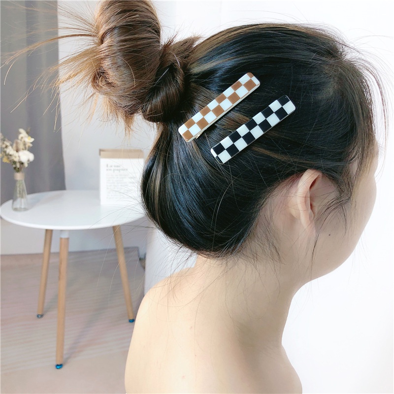 Kẹp Tóc Mái Mỏ Vịt Bằng Acrylic Đơn Giản Cổ Điển Dành Cho Nữ