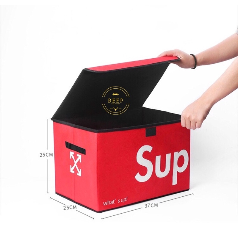 Hộp đựng đồ để cốp xe ô tô có thể gấp gọn Supreme tiện dụng, trẻ trung, phong cách.