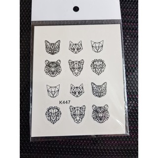 set 5 tờ Hình xăm dán cá tính mèo cute