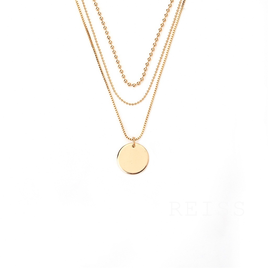 Vòng cổ 3 Lớp Mặt Tròn Shanon Liontin Dành Cho Nữ