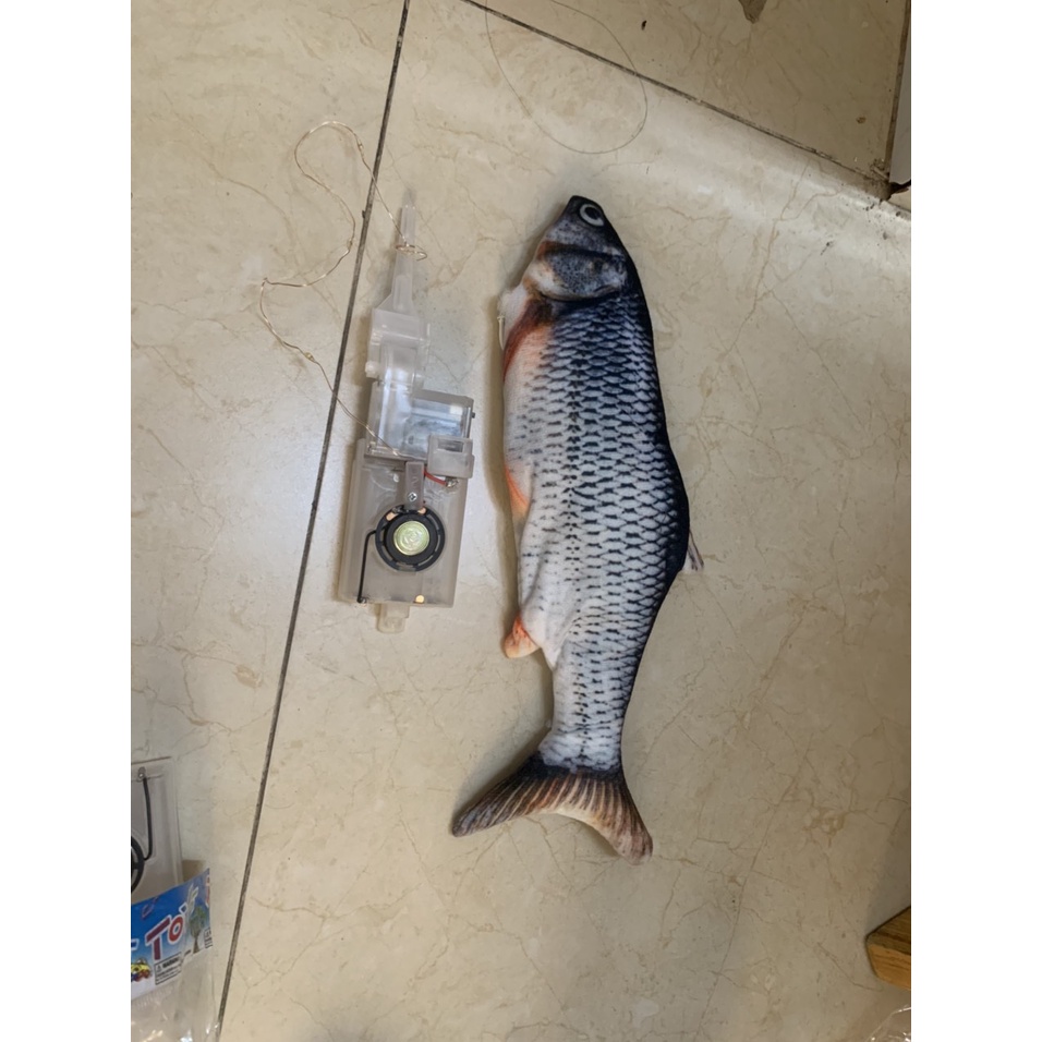 Đồ chơi cá nhảy sạc điện siêu hot TikTok phù hợp với mọi lứa tuổi siêu ngộ nghĩnh chơi cùng mèo chó tặng kèm dây sạc